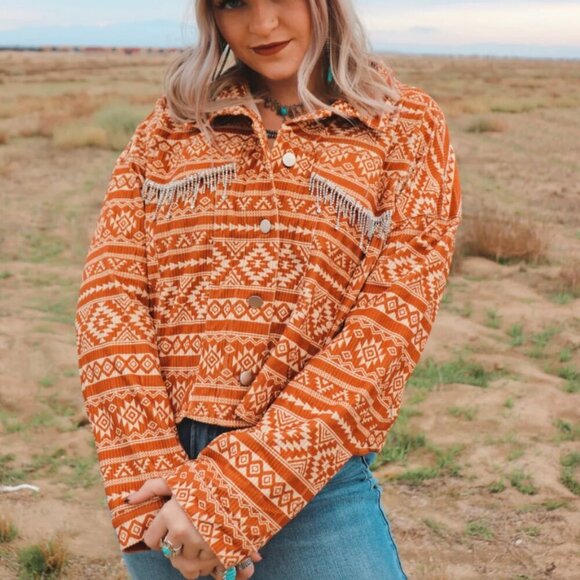 Savanna Jane Aztec Rhinestone Jacket - Picture 3 of 12